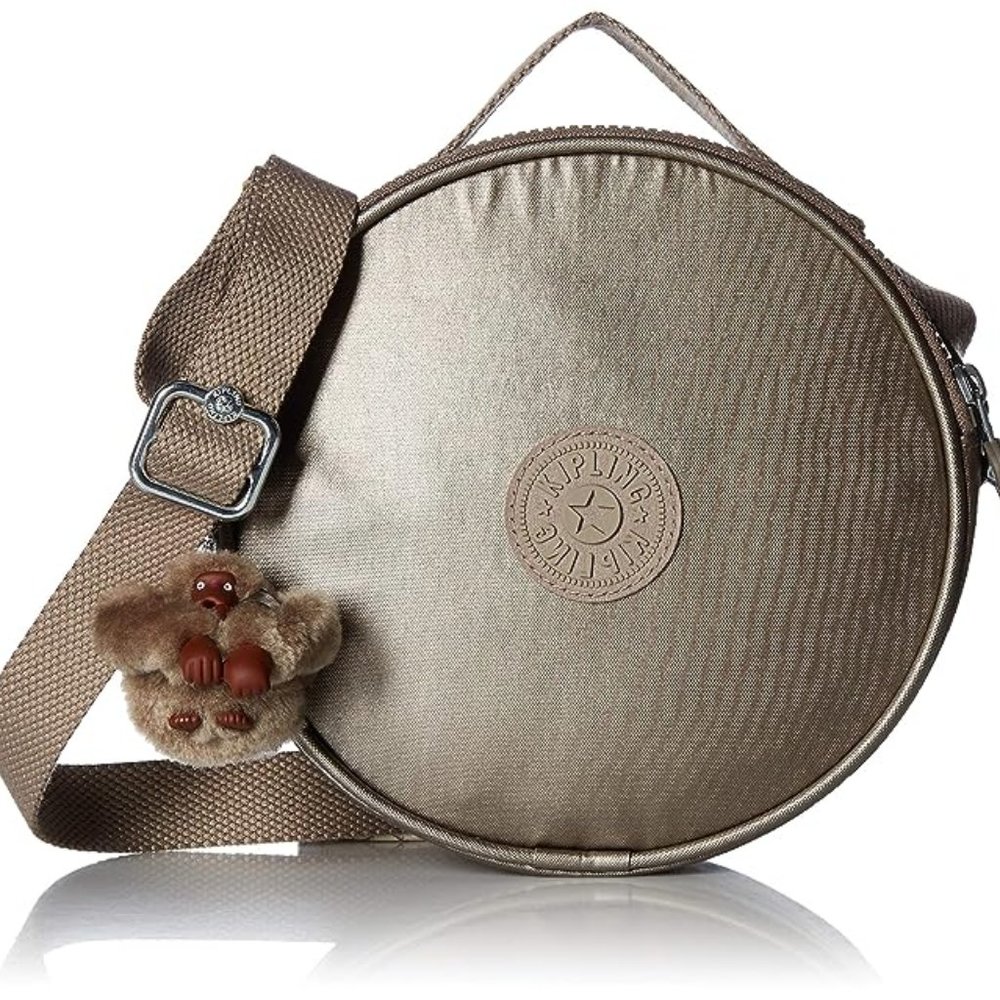Kipling Racquel Circle Crossbody Bag - Metallic Pewter - NWT
